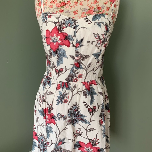 LOFT Wallpaper Floral Bustier Dress EUC - Picture 4 of 12